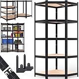 Monzana® Eckregal Lagerregal 180x70x40cm 875 kg 5 MDF-Platten Regal...