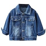 AMhomely Jeansjacke für Mädchen und Jungen, Unisex, für Kinder,...