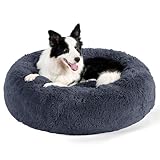 BEDSURE Hundebett waschbar Flauschiges Hundebett - Ø 91 cm Donut Hundebett...