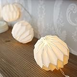 Lichterkette, 10 Papier Lampion Origami, LED, Papierleuchten, Leuchtkette,...