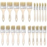 Zocipro 20 Stück Flache Pinselset, 50/35/25/15 mm Malerpinsel Profi Set...