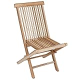 Spetebo Teak Klappstuhl Natur Exclusiv - 90 x 50 cm - klappbarer...