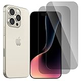 WolfFancy 【2 Stück】 für Anti Spy Schutzfolie iPhone 16 Pro...