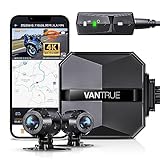 VANTRUE F1 Dashcam Motorrad 4K + 1080P, 5GHz WiFi Dashcam Auto vorne hinten...