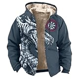 Celanisai Wikinger Jacke Herren Wikinger Pullover Herren Dicker Fleece...