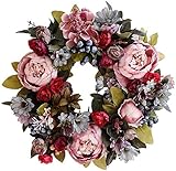 Türkränze, künstliche Pfingstrose Hydrangea-Blumen-Haustür-Kränze...