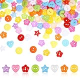 Giantree 200 Stück Bunte Knöpfe Zum Basteln, Knöpfe Bunt 15mm Kinder...
