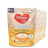 Milupa Milchbrei Gute Morgen – 'Milde Früchte' Babybrei ab dem 6. Monat,...
