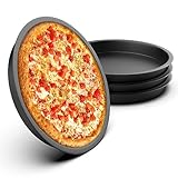 YIDOUJIN Pizza Backblech Ø 20cm, 4er Set Pizzablech Edelstahl Rund...