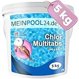 5 kg MEINPOOL24.DE Chlor Multitabs 5 in 1-200 g Tabs Multi Chlortabletten -...