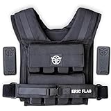 Eric Flag - Gewichtsweste 20kg oder 10kg, Herausnehmbare Metall-Gewichte,...