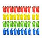 Qianly 40Pcs Wäsche Haken Bunte Kleiderbügel Clips Tragbare Dekoration...