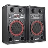 Fenton SPK-110 PA Anlage Aktiv Komplettset 600 Watt – Party Lautsprecher...