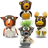 Bada Bing Graskopf 4er Set inkl. Wasserbehälter Waldtiere DIY Tiere –...