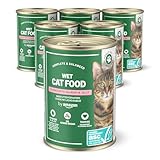 by Amazon Katzensfutter, nass, getreidefrei, Dose, Lachsstück in Gelee...