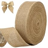 Juteband 4 cm Breit, 20 Meters Vintage Geschenkband, Sackleinen Dekoband...