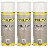 3x BREHMA Weisses Sprühfett mit PTFE -50°C bis +170°C, Schmierfett,...