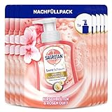 Sagrotan Samt-Schaum Nachfüller Kirschblüte & Rose – 8 x 250 ml...