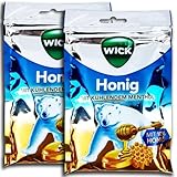 2 er Pack Wick Honig 2 x 72g Mentholbonbons mit Honig