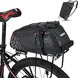 KEMIMOTO 2 IN 1 Gepäckträgertasche, 8L & Wasserdicht Fahrradtaschen für...