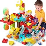 burgkidz Murmelbahn Bauklötze mit Tierfiguren und Ballschießen,...