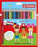 Buntstift - STABILO color - 24er Pack - mit 24 verschiedenen Farben inkl. 4...