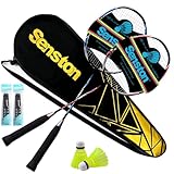Senston Graphit Badminton Set Leichtgewicht Profi Badmintonschläger mit 2...