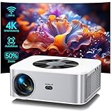 Beamer【Autofokus/Trapezkorrektur】 Full HD 1080P WiFi Bluetooth...