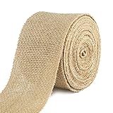 jijAcraft Juteband 8cm Breit, 10M Burlap Vintage Geschenkband, Sackleinen...