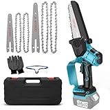 Mini Akku Kettensäge kompatibel mit Makita 18V (Ohne akku), Bürstenlose 8...