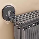 GZKDKZB Verstellbare Duschstange und Duschvorhang-Set, Faltbarer...