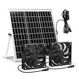 SUNYIMA Solar Ventilator, 15W Wasserdichter Solar Ventilator Kit mit DC...