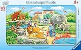 Ravensburger Kinderpuzzle - 06116 Ausflug in den Zoo - Rahmenpuzzle für...