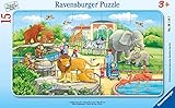 Ravensburger Kinderpuzzle - 06116 Ausflug in den Zoo - Rahmenpuzzle für...