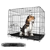 Leopet® Hundekäfig - Faltbar, für Zuhause, Wohnung, Leicht, mit...