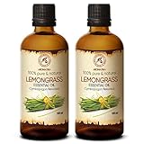 Zitronengras Öl Set 2x100 ml - Cymbopogon Flexuosus - Lemongrasöl...