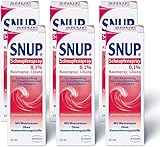 Snup 6x Schnupfenspray 0, 1 Prozent - Nasenspray mit Meerwasser - Lösung...