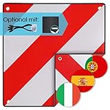 PLANGER® - Warntafel Italien und Spanien 2in1 (50 x 50 cm) -...