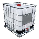 1000l IBC Container Wassertank Regenwassertank Tank auf Stahlpalette...