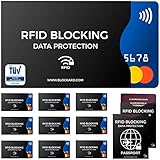 TÜV geprüfte RFID Blocker NFC Schutzhüllen (12 Stück) für Kreditkarte,...