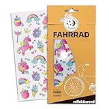 Einhorn Aufkleber Set – reflektierend & wetterfest – für Fahrrad,...