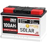 Solarbatterie 100Ah 12V Wohnmobil Boot Wohnwagen Camping Schiff Batterie...