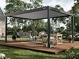 PERGOLUX – Pergola S2 mit Lamellendach 4x6 m Freistehend Anthrazit/Weiß...