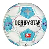 Derbystar Bundesliga Brillant Mini v24 Ball, Weiss/Blau/Pink, 1