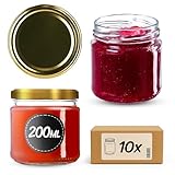 KADAX Einmachgläser 200 ml 10er Set, Dessertgläser fi66 –...
