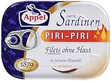 Appel Sardinenfilets - Zarte Ölsardinen Piri Piri – Pikant gewürzte...