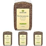 Alnatura Bio Leinsamen Geschrotet, 400 g (Packung mit 4)