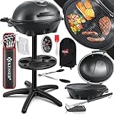 KESSER® elektrischer Elektrogrill 2in1 Tischgrill-Standgrill mit Deckel...