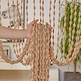 AQCQDQ Türvorhang Perlen, Fransenvorhang, 100 x 200 cm Perlenvorhang für...