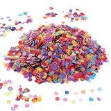 AOZUO 6000 Stück Runde Konfetti, 1 cm/0,39 Zoll Streudeko Bunt Groß...